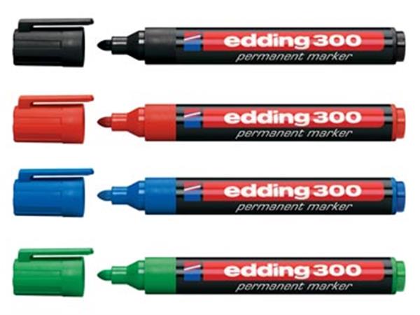 edding permanent marker 300, blister met 4 stuks i