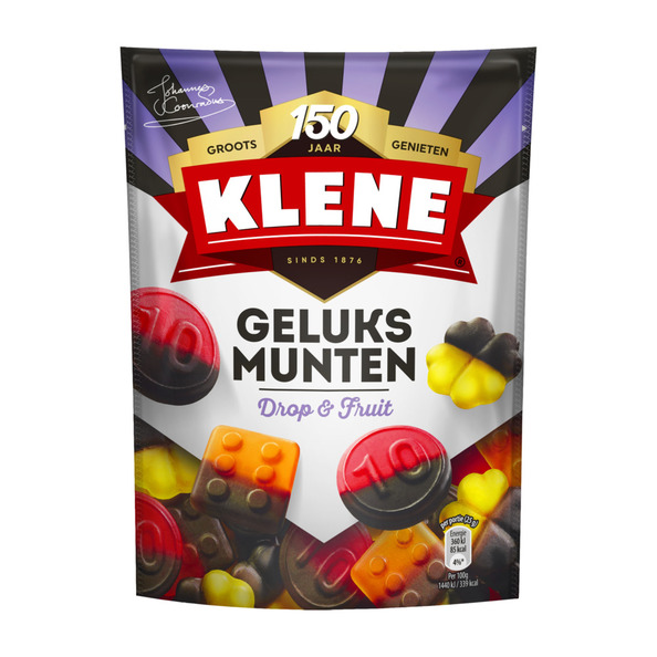 Klene geluksmunten zak 210 gr