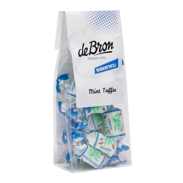 De bron mint toffee zakje 70 gr