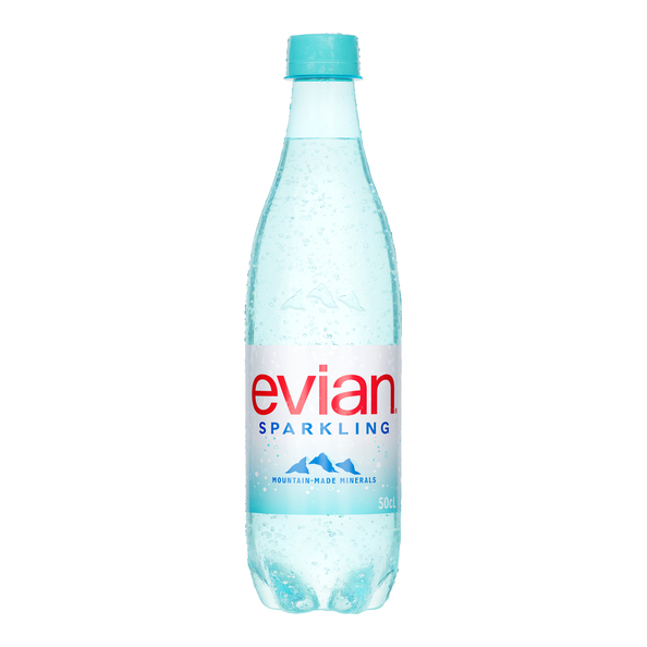 Evian sparkling 100% RPET 50 cl