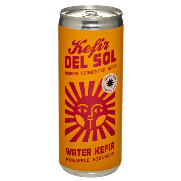 Kefir del sol pineapple hibiscus blik 25 cl