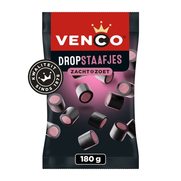 Venco dropstaafjes zakje 180 gr