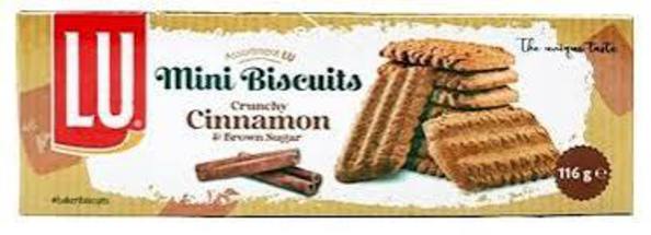 Lu mini biscuit cinamon brownsugar 116 gr. a24