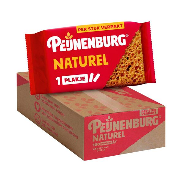 Peijnenburg ontbijtkoek per stuk verpakt 28 gram