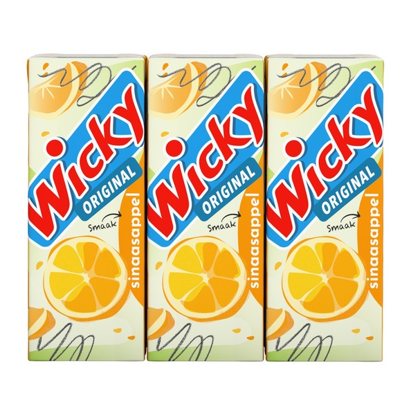 Wicky drink sinaasappel pakje 20 cl 6-pack