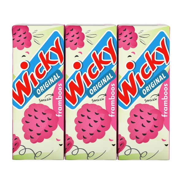 Wicky drink framboos pakje 20 cl 6-pack