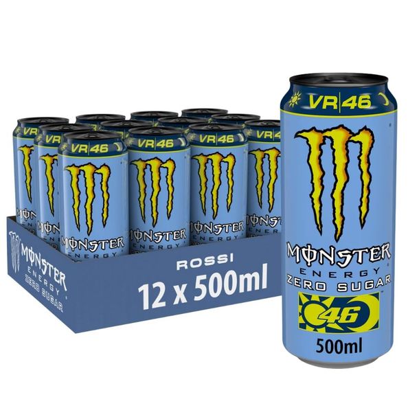 Monster energy the doctor valentino rossi vr46 zero sugar blik 0,5 liter