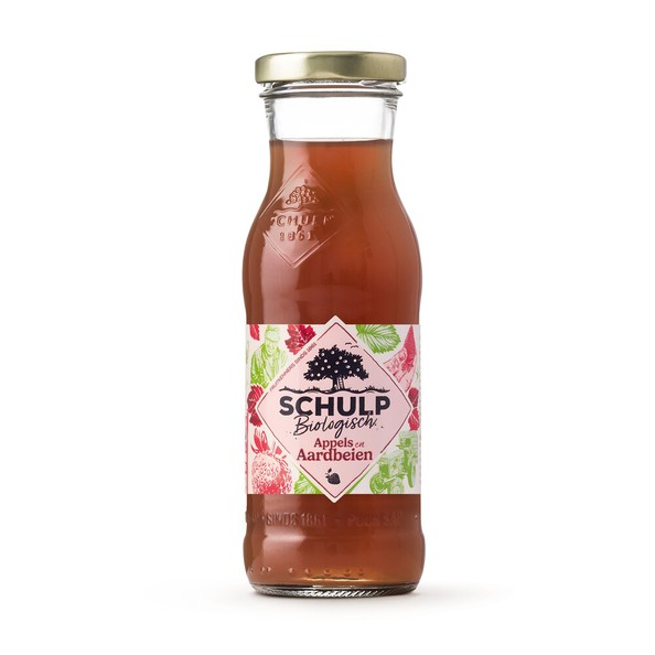 Schulp appel & aardbeiensap biologisch flesje 20 cl