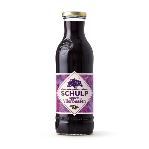 Schulp appel & vlierbessensap fles 0.75 liter