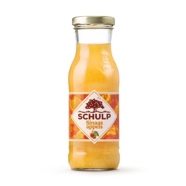 Schulp ambachtelijk sinaasappelsap glazen flesje 0.2 liter