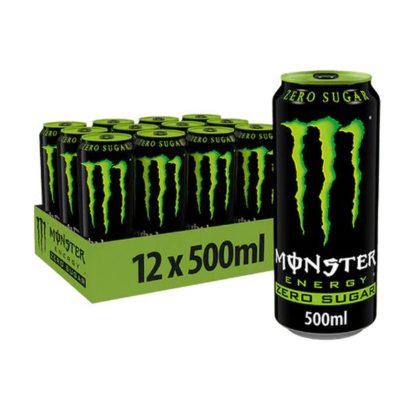 Monster energy regular zero sugar blik 0.5 liter