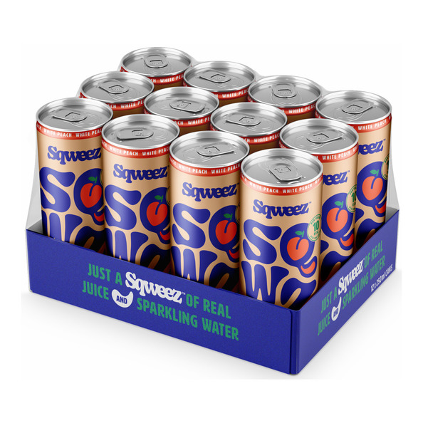 Sqweez white peach blik 250 ml