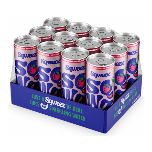 Sqweez red fruits blik 250 ml