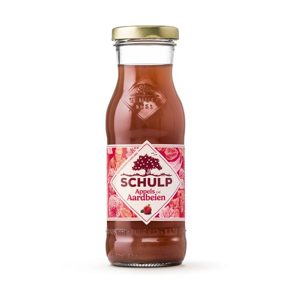 Schulp appel & aardbeiensap flesje 20 cl