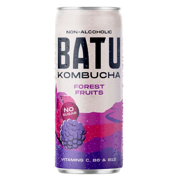 Batu kombucha forest fruits bio blik 25 cl