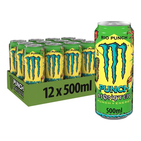 Monster juiced rio punch blik 0.5 liter