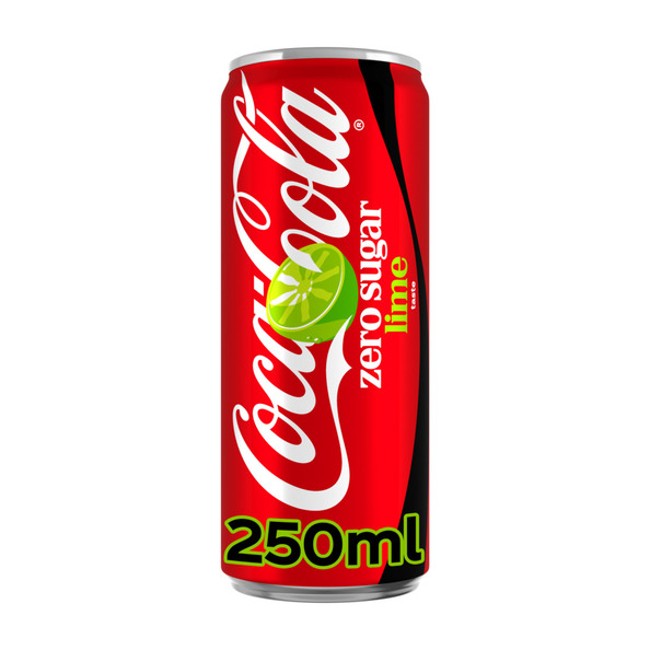 Coca cola zero sugar lime blik 250 ml