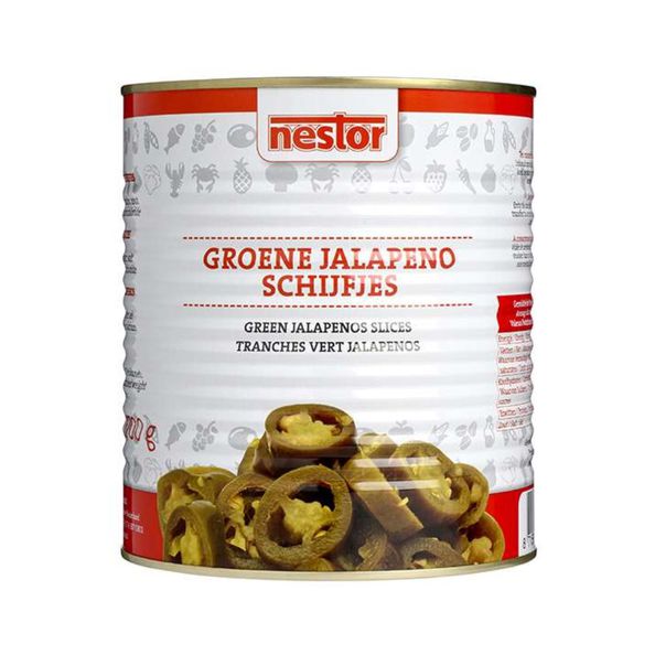 Nestor groene jalapeno schijven 3000 gr