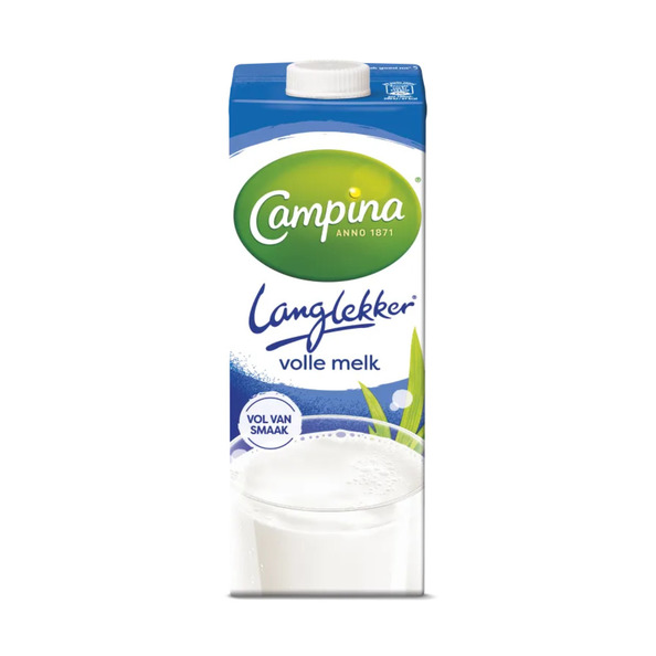 Campina langlekker volle melk pak 1 liter