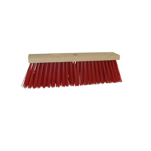 Straatbezem pvc rood 40 cm