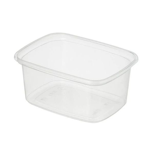 Saladebakje PS rechthoek 250 cc transparant 10,8 x 8,2 x 4,7 cm