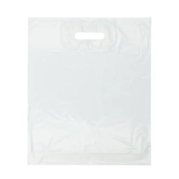Plastic draagtassen zware kwaliteit wit 37x44/4 cm