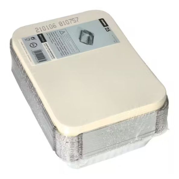 Aluminium bak met deksel 21.4 x 15 x 4 cm