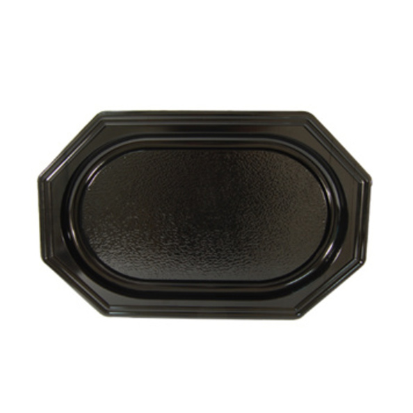 Cateringschalen ovaal rpet 45x30x2.5 cm zwart