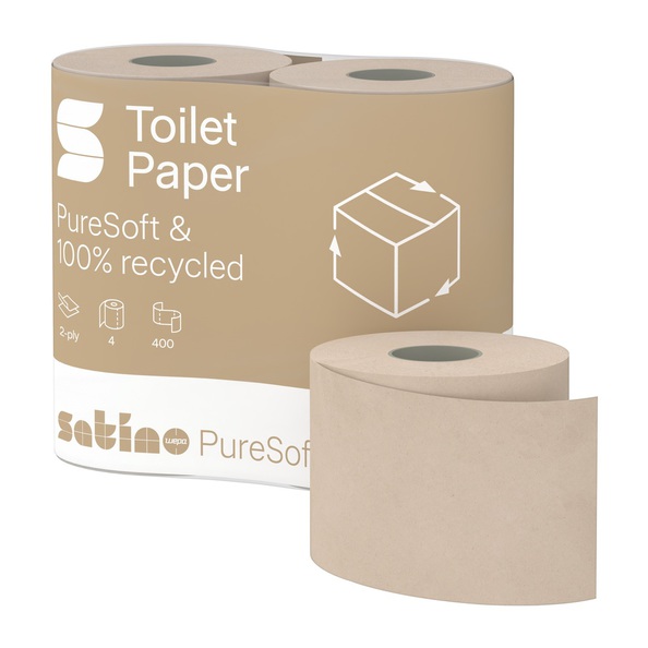 Satino PureSoft toiletpapier 2 laags 400 vel 10 pak met 4 rollen