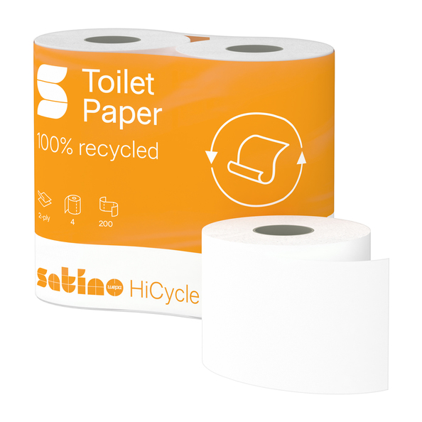 Satino hicylce toiletpapier recycled 2 laags 200 vel 12x4 rol