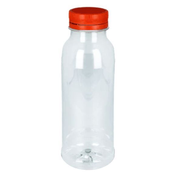 Fles RPET 500 ml met oranje dop