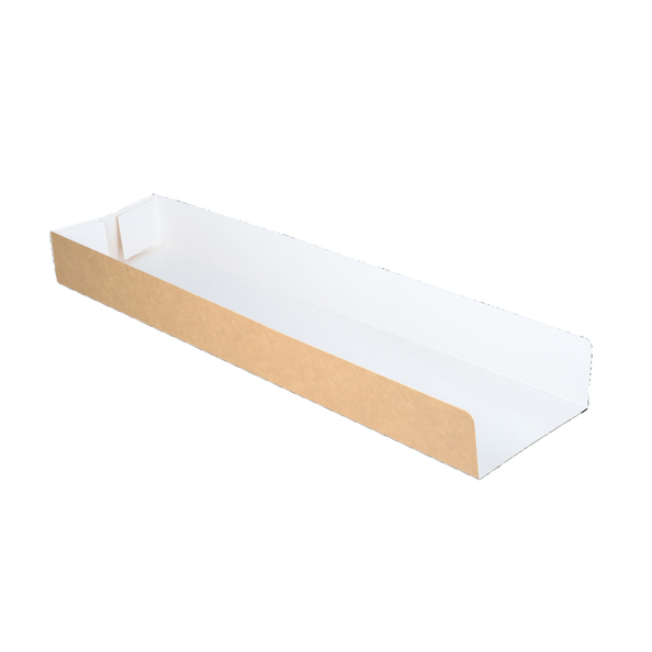 Panini bakje 28 x 7 x 3 cm kraft/wit a1000