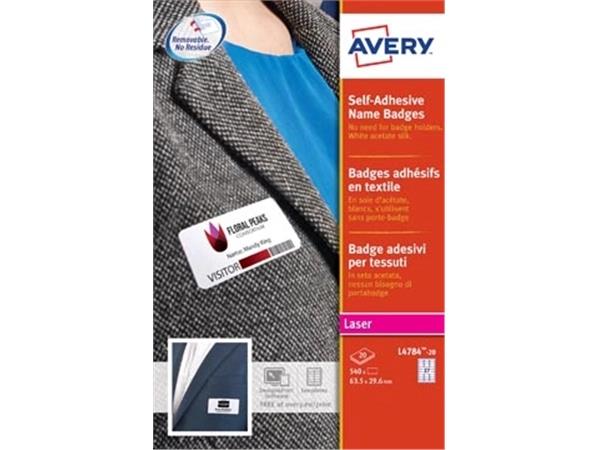 AVERY Zelfklevende badge ft 63,5 x 29,6 mm, doos v