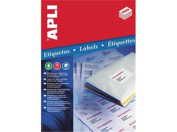 Apli etiketten ft 63,5 x 38,1 mm (b x h), ronde ho