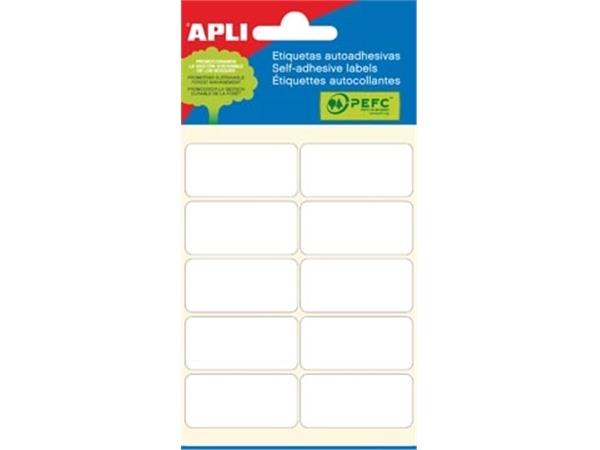 Apli witte etiketten ft 19 x 40 mm (b x h), 60 stu