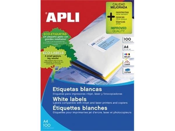 Apli witte etiketten ft 70 x 16,9 mm (b x h), 5.10