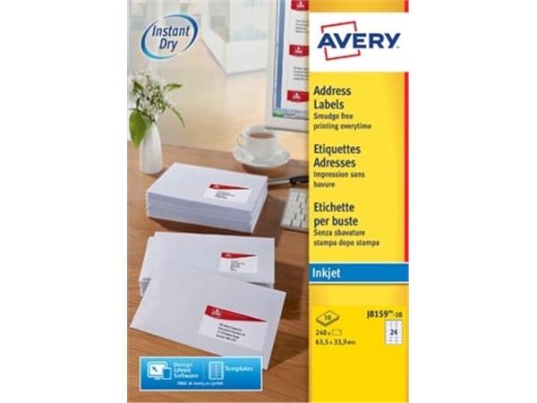 Avery J8159-10 adresetiketten ft 63,5 x 33,9 mm (b