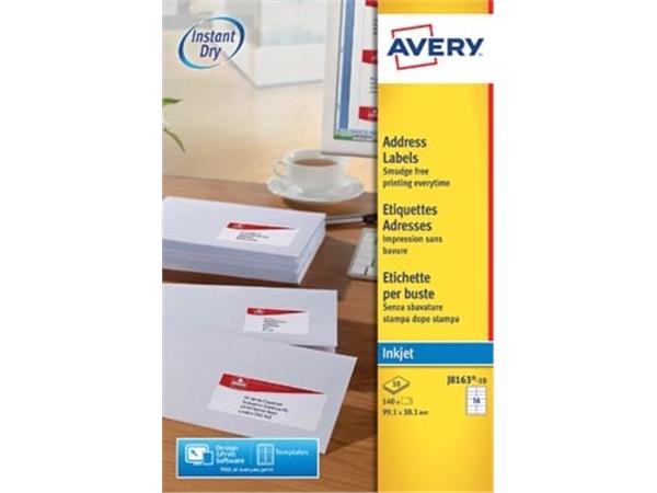 Avery J8163-10 adresetiketten ft 99,1 x 38,1 mm (b