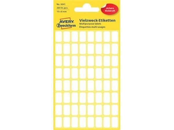 Avery Witte etiketten ft 13 x 8 mm (b x h), 384 st
