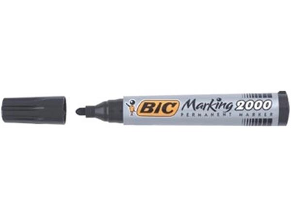 Bic permanent marker 2000-2300 zwart, schrijfbreed
