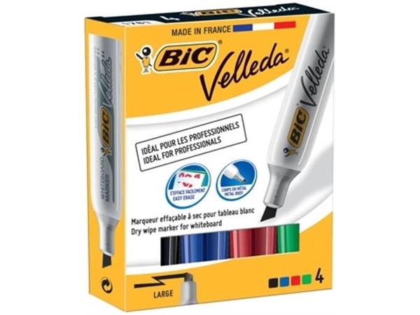 Bic whiteboardmarker Velleda 1781 doos van 4 stuks