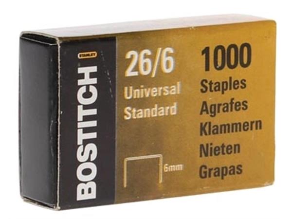 Bostitch nietjes 6 mm, verzinkt