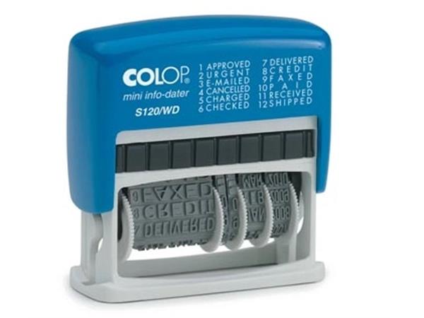 Colop tekststempel Mini-Info Dater S 120/WD, met d