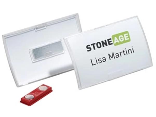 Durable badge met magneet Click Fold ft 40 x 75 mm