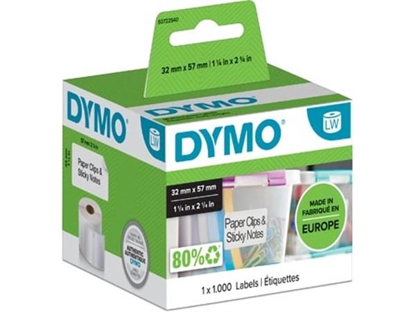 Dymo etiketten LabelWriter ft 57 x 32 mm, verwijde