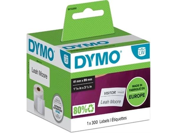 Dymo etiketten LabelWriter ft 89 x 41 mm, verwijde