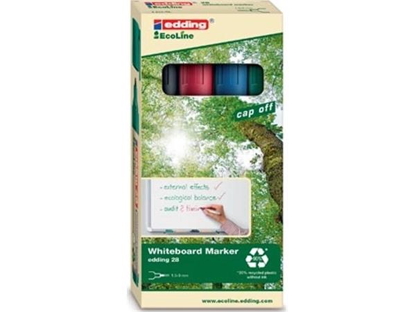 Edding Whiteboardmarker Ecoline e-28 etui van 4 st