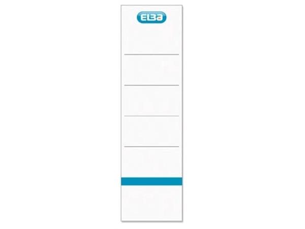 Elba rugetiketten rug van 8 cm, ft 19x5,4 cm, wit