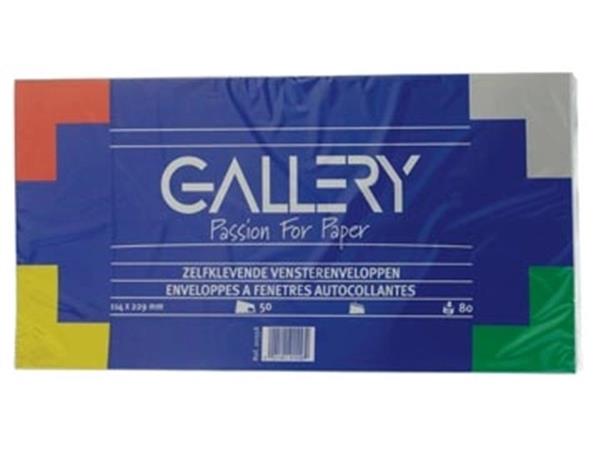 Gallery enveloppen ft 114 x 229 mm, met venster re