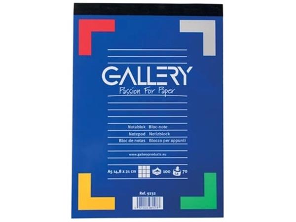 Gallery schrijfblok, ft A5, geruit 5 mm, blok van